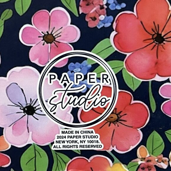 BLOOM Hardcover Spiral Notebook Journal Pen Sticker Set Colorful Lined Flowers - Picture 6 of 17